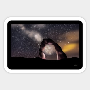Delicate Arch Digital Painting Sticker